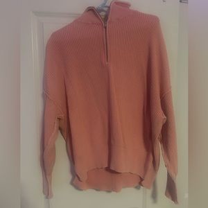 Aerie pink quarter zip
